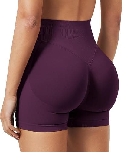 VOYJOY Women Workout Impact Shorts 2.5"/ 3.6"/ 4.5"/ 6" Scrunch Butt Lifting Gym Seamless Booty Biker Shorts thumbnail 2