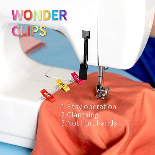 Multipurpose Sewing Clips Pack of 100, Perfect Alternative Quilting Pins | Premium Plastic Fabric Clips Sewing Supplies, Fit Any Chip Clips, Bag Binding for Food, Assorted Colors thumbnail 6