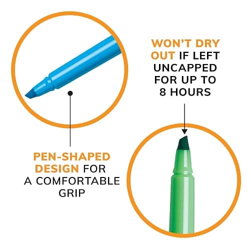 BIC Brite Liner Highlighters, Chisel Tip, School Supplies for Students and Teachers, Ideal for Notes, Textbooks, and Classroom Use, 5-Count Pack in Assorted Colors thumbnail 8