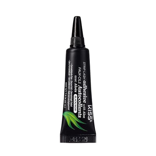 KISS Black Strip Lash Adhesive with Aloe, Dermatologist Tested, Formaldehyde Free, Non-Irritant, Contact Lens Friendly, Secure Hold, Contains Latex, with Control Nozzle Tip, 0.24 Ounce thumbnail 8