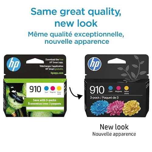 HP 910 Cyan, Magenta, Yellow Ink Cartridges (3-Pack) | Works with OfficeJet 8010, 8020 Series, OfficeJet Pro 8020, 8030 Series | Eligible for Instant Ink | 3YN97AN thumbnail 4