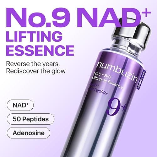 numbuzin No.9 Essence | NAD+ BIO Lifting-sil Essence | Firming, Reduce Wrinkles, Fine Lines | Peptides, NAD+ | Serum for Sagging, Aging, Dull Skin | 1.69 fl. oz. thumbnail 2