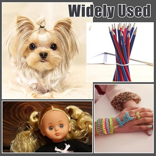 Auroray 2200 Pcs Elastic Hair Ties, 6 Natural Colors Mini Rubber Bands with Hair Tail Tools and Comb, Hair Accessories for Women, Girls, Toddlers, Babies thumbnail 6