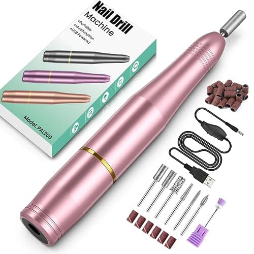 Electric Nail File, Professional Nail Drill Machine 20000RPM Adjustable Speed Manicure Pedicure Set, Low Vibration E File Electric Nail Drill for Gel Acrylic Nails for Beginner Girl Women Mum - Image 1