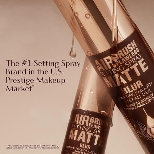 Charlotte Tilbury Airbrush Flawless Matte Setting Spray – Ulta-Fine Mist to Prime & Set Makeup Up to 16Hr – Oil and Shine Control with Blurring Matte Finish, Humidity & Waterproof thumbnail 9