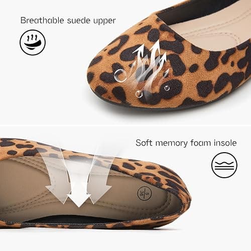 Shupua Flats for Women Round Toe Flat Shoes Dressy Black Ballet Flats Comfortable Womens Dress Shoes Ballerina Flats for Work thumbnail 4