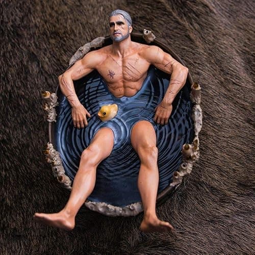 Dark Horse Deluxe The Witcher III: The Wild Hunt: Geralt in Bath Polyresin Statuette Brown thumbnail 4