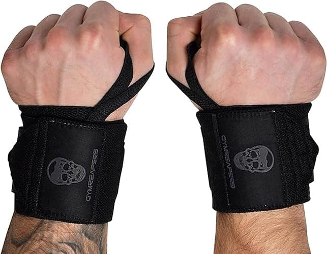 Gymreapers Weightlifting Wrist Wraps (IPF Approved) 18" Professional Quality Wrist Support with Heavy Duty Thumb Loop - Best Wrap for Powerlifting Competition, Strength Training, Bodybuilding - Image 1