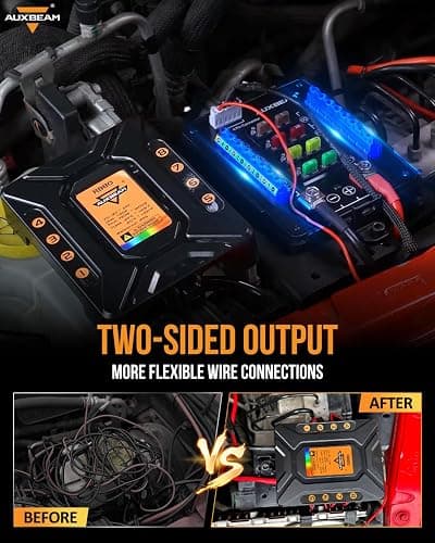 Auxbeam 8 Gang Switch Panel RB80 Toggle Momentary Pulsed RGB Dimmable Switch Panel Multifunction Panel Two Sided Output Marine Switch Panel IP65 Waterproof for Car Boat RV, 2 Years Warranty thumbnail 5