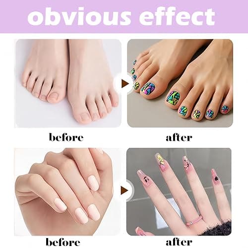 12 Colors Nail Art Pens Set, New Nail Art Markers 3D Nail Polish Pens Quick Dry Dotting Point Liner Pens for DIY Nail Art Drawing Painting Tools (12Pcs) thumbnail 4