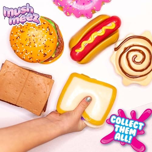 MushMeez Taba Squishy- Peanut Butter & Jelly PB&J (Jumbo) Large, 3.75" Super Soft & Sticky Layered TABA Squishies - Squish, Squeeze, Great for Stress Relief - Sensory / Fidget Play Food Squishy Toys thumbnail 2