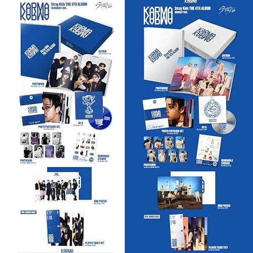 Stray-Kids - The 4th Album [KARMA] (CEREMONY Ver.) Outbox + Photobook + Photo Postcard Set R + Removable Sticker + Mini poster + 2 Pin Badges + 5 Extra Photocards thumbnail 2