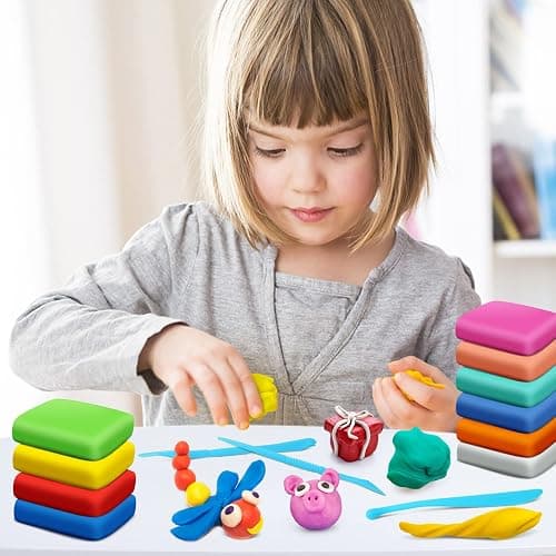 ESSENSON Magic Clay - Air Dry Clay 24 Colors, Modeling Clay for Kids with Tools, Toys Gifts for Age 3 4 5 6 7 8+ Years Old Boys Girls Kids thumbnail 6