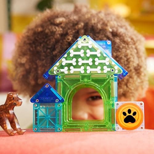 MAGNA-TILES Dog House 13-Piece Magnetic Construction Set, The Original Magnetic Building Brand thumbnail 5