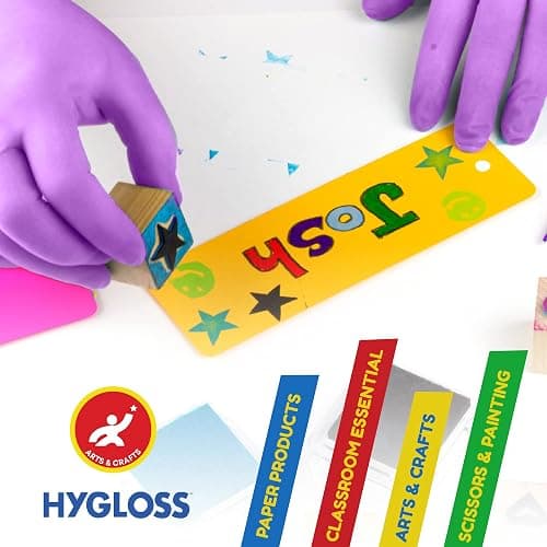 Hygloss Kids Disposable Gloves, 100 Pcs Colorful Nitrile Glove for Kid, Small Size Latex-Free, Powder-Free Gloves for Tie-Dye, Crafts, Cooking, Cleaning - Age 5-12 thumbnail 6