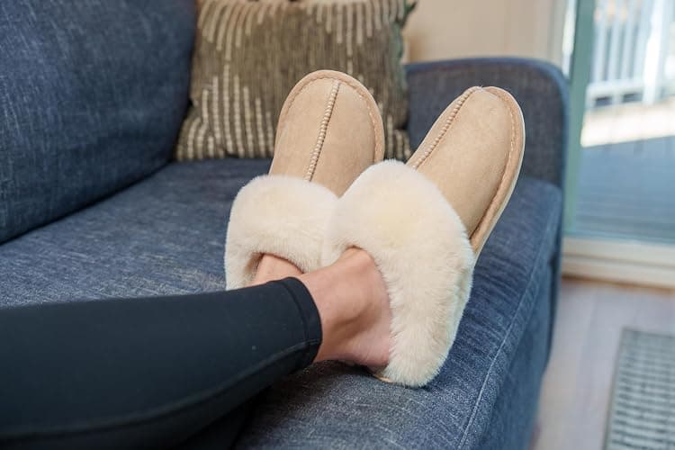 Donpapa Womens Slipper with Memory Foam Fluffy Soft Warm Slip On House Slippers Anti-Skid Cozy Plush for Indoor Outdoor thumbnail 3