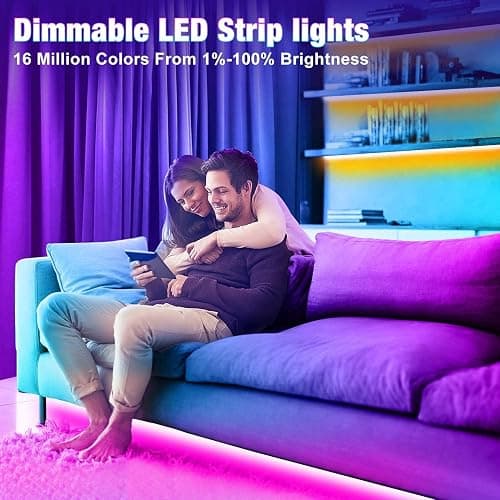Led Lights for Bedroom 65.6ft, REEMEER Led Lights Music Sync Color Changing Led Strip Lights with App Control and Remote, Led Light Strip Used for Party, Home Decoration thumbnail 4