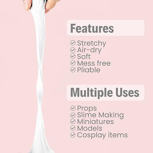BOHS Bucket Foam Clay + 12-Colors Foam Clay - Squishy, Air Dry, Soft - for Cosplay,School Projects,Baby Hand Print,Slime - Gifts for Adult and Kids thumbnail 4