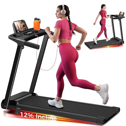 Aiteid Treadmill with Incline,3.0HP Small Treadmills for Home,Portable Electric Treadmill with Handles,Lightweight Walking Pad,Compact Running Treadmills,Walking Pad with Handle,300LBS Capacity - Image 1