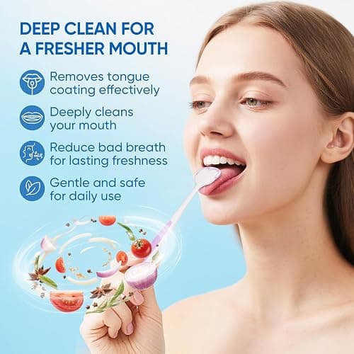 BodyAccel Tongue Cleaner Gel with Tongue Brush – Fresh Breath Oral Care Kit – Tongue Scraper Gel Set for Bad Breath Removal, Maintain Oral Health thumbnail 5