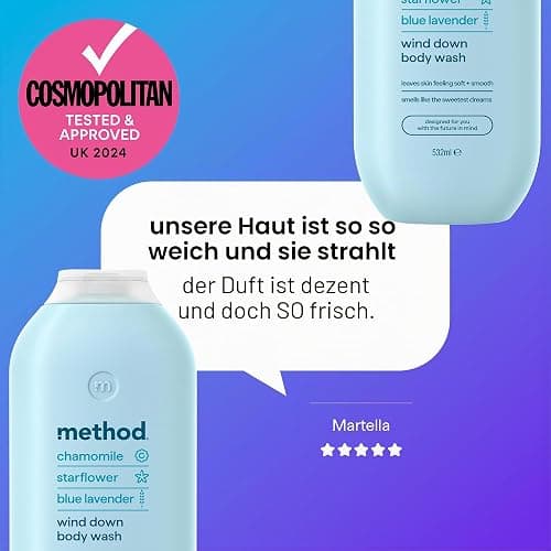 Method Body Wash, Wind Down, Duschgel, Kamille, Sternblume und Blaue Lavendel Duft, 3er Pack, 532 ml thumbnail 6