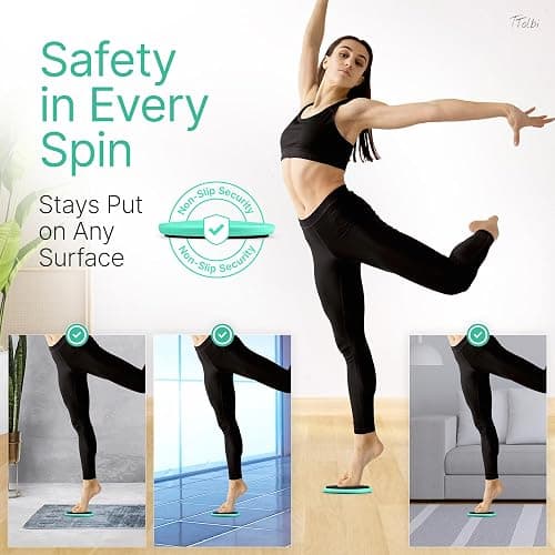Premium Turning Boards for Dancers, Turn Board for Ballet and Ice Skating | Improve Spins, Technique and Balance, Portable Spin Disc for Dance and Figure Skating, Spinner Disk Training Equipment Gifts thumbnail 4