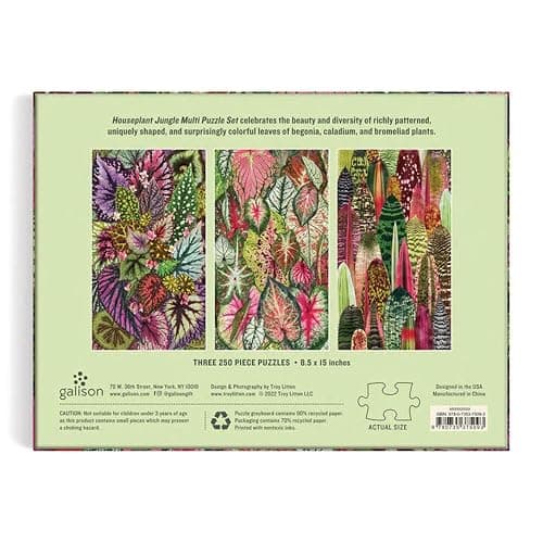 Galison Houseplant Jungle Multi Puzzle Set from Galison - Includes Three 250 Piece Puzzles Featuring Botanical Photographs from Troy Litten, Thick and Sturdy Pieces, Fun and Challenging Activity thumbnail 6
