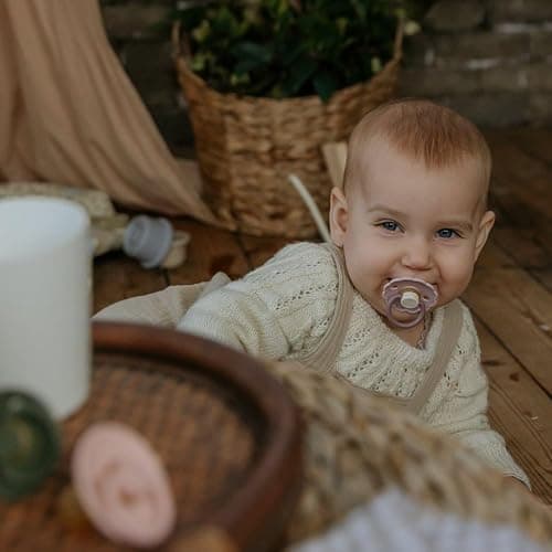 FRIGG Natural Rubber Baby Pacifier 6-Pack Blooming Love | Made in Denmark | BPA-Free (6-18 Months) thumbnail 2
