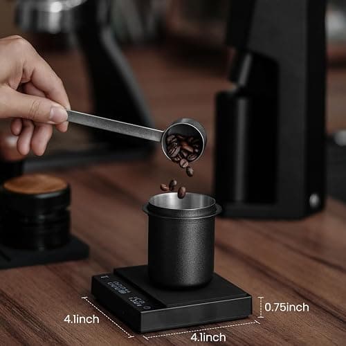 MHW-3BOMBER Mini Coffee Scale with Timer,Rechargeable Espresso Scale with Gravity Sensing,2kg/0.1g Precision Scale for Espresso&Pour-Over Coffee,Portable Digital Kitchen Scale,Black ES6029B-OS thumbnail 6