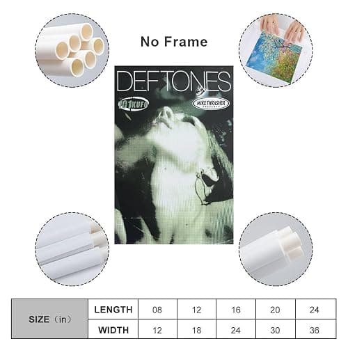 VQFYNOBCI Deftones Poster Vintega MusicCanvas Art for Room Aesthetic And Wall Art Picture Living Room Decor Poster12x18inch(30x45cm) thumbnail 2