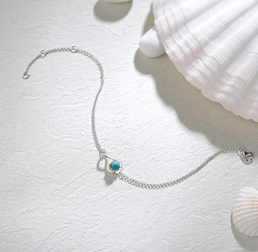 FANCIME Love Bracelet 925 Sterling Silver Infinity Birthstone Bracelets for Women Fine Jewelry Birthday Christmas Gifts for Her Mom Wife, Chain Length 6.7"+1.2" Extend thumbnail 4
