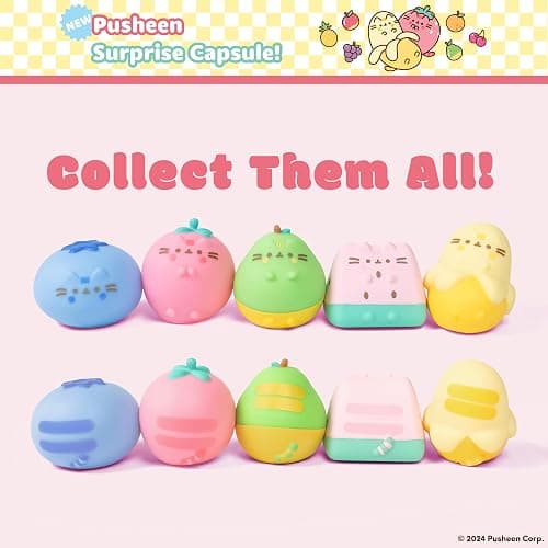 Hamee Pusheen The Cat [Surprise Blind Capsule] [Fruits Series] Cute Water Filled Squishy Toy [Birthday Gift Bags, Party Favors, Gift Basket Filler, Stress Relief Toys] (Assorted - 1 Pc.) thumbnail 7