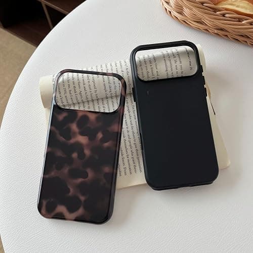 Longlayss Compatible with iPhone 16 Plus Case Tortoise Shell Phone Case for Women Girl Shockproof TPU and Hard PC Protective Cover - Amber Brown Leopard thumbnail 2