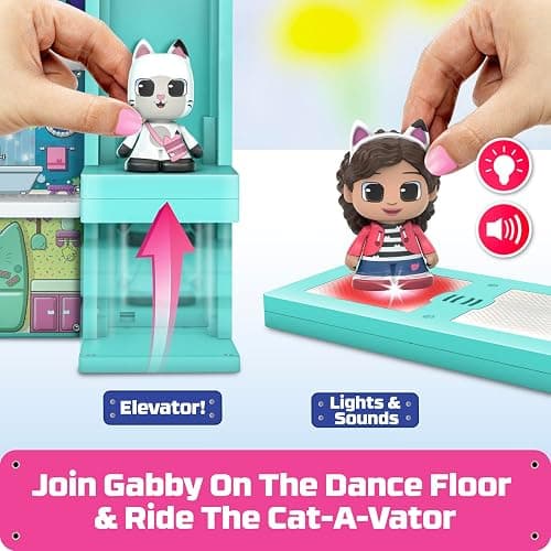 Tile Town Gabby’s Dollhouse 35-Piece Magnetic Tile Playset, Interactive STEM Magnetic Tiles Toys, Includes Gabby & Pandy Paws Figures, Action Tiles thumbnail 4