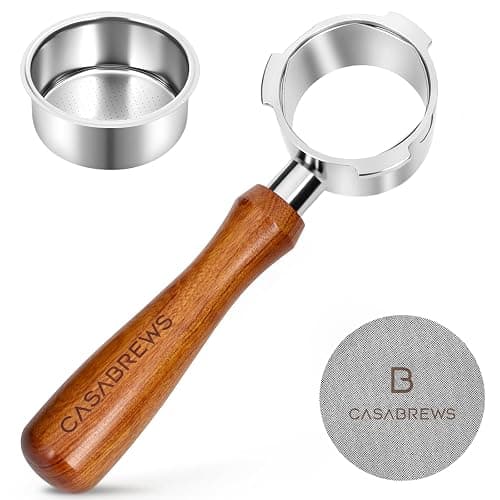 CASABREWS 51mm Bottomless Portafilter with Puck Screen & Filter Basket, 3 Ears Espresso Handle for CM5418 & 3700Essential - Image 1