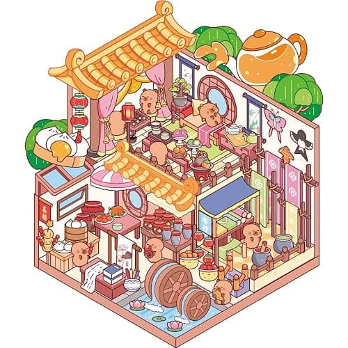 DIY 3D House Sticker Book for Teens & Adults - 4 Reusable Waterproof Therapy Scene Sets, Creative Stress Relief Craft Kits for Anxiety, Home Decor & Art Projects (Fun Indoor Activity) thumbnail 5