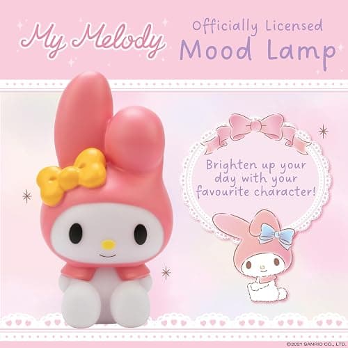Blue Sky Studios Hello Kitty Character Light, Touch-Controlled Lamp for Girls Bedroom, Cute Kawaii Desk Decor, Collectible Merch Gift - My Melody thumbnail 2