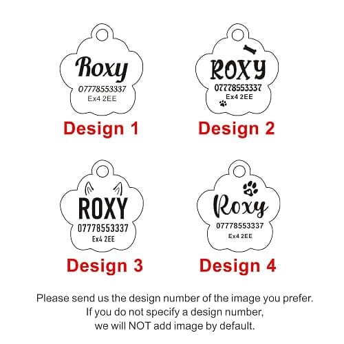 Dog Tags Personalized for Pets Dog Tag Cat Tags Personalized Dog Name Tags Personalized Dog Tags Custom Dog Tags Dog ID Tags Engraved Small Glitter Bling Paw Print(Pink Design 4) thumbnail 4