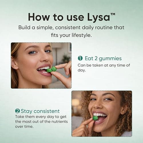 FWPTEI LYSA Acne Gummies, LYSA Ritual Acne Treatment Immune Support & Skin Health - High Potency Vegan Gummies, Sugar-Free, Gluten-Free Gummy Supplement, 60 Gummy thumbnail 6