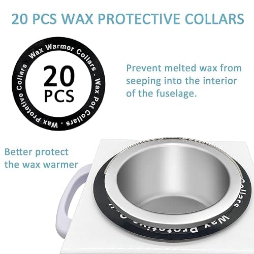 Professional Waxing Kit Wax Warmer Double Pot Wax Heater Machine for Hair Removal, Large Waxing Pot for Spa Salon Beauty Esthetician Home, with Adjustable Temperature Set, 50 Stick & 20 Collar(White) thumbnail 7