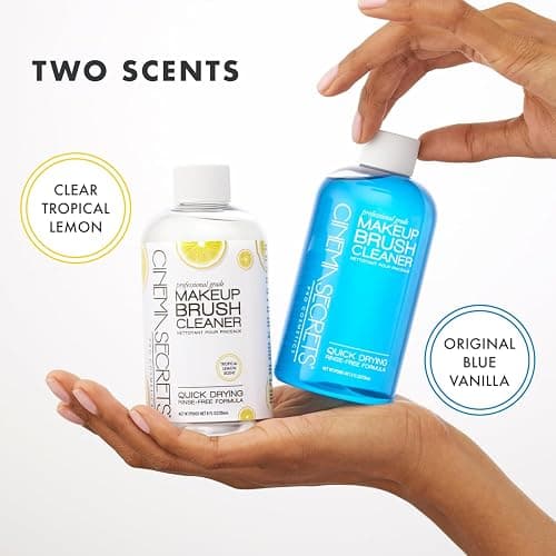 Cinema Secrets Original Blue Vanilla Makeup Brush Cleaner Solution - Professional Cleanser for Makeup Brushes - Quick-Drying, Rinse-Free Formula - Removes Stubborn Waterproof Make Up thumbnail 7