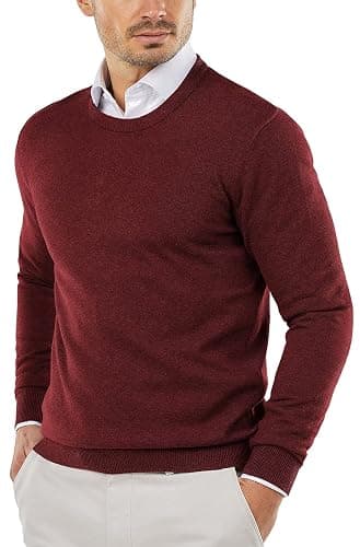COOFANDY Men's Crew Neck Sweater Slim Fit Lightweight Sweatshirts Knitted Pullover for Casual Or Dressy Wear - Image 1
