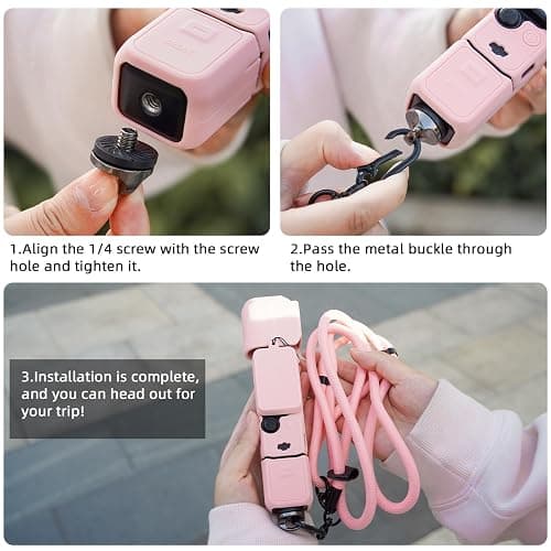 Flymile Pocket 3 Silicone Cover & Lanyard, Protective Case Crossbody Strap for DJI OSMO Pocket 3 Accessories thumbnail 4
