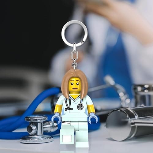 LEGO City Keychain Light - Veterinarian/Nurse (KE156H), Extra-Large 3 Inch Tall Figure thumbnail 5
