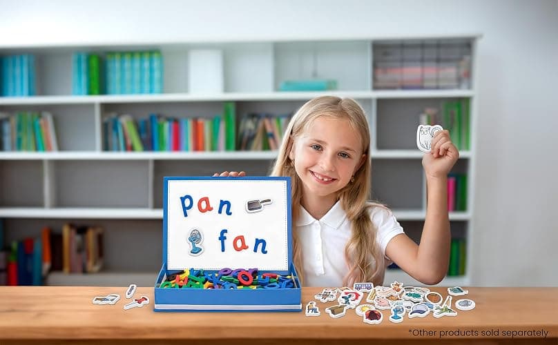 Junior Learning Rainbow CVC Objects Magnetic Foam Set, 40 Pieces, Ages 4-5, Phonics, Pre K-K thumbnail 2
