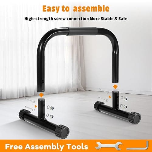 AmazeFan Parallettes Bars, High Steel Push Up Bar Strength Training For Handstands, Calisthenics Bars & Dip Bars, Calisthenic, Push Up Stands Handle for Floor Workouts Calisthenics Equipment ﻿ thumbnail 6