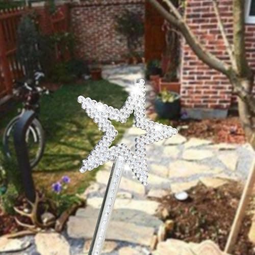 UOUYOO Silver 13 Inches Star Wand Angel Wand Princess Fairy Wand | for Halloween, Christmas, Thanksgiving, Holiday Shows thumbnail 7