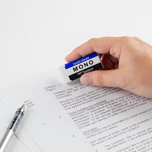 Tombow 57324 MONO Eraser, White, Medium, 3-Pack. Cleanly Removes Marks Without Damaging Paper thumbnail 9