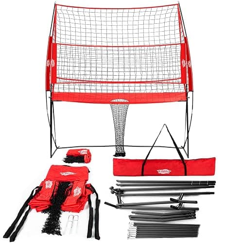 PLAYAPUT Volleyball Training Equipment Net,Height Adjustable Volleyball Practice Net Station for Serving,Spiking, Hitting,with Carryingbag Easy Assembly & Storage Great for Indoor/Outdoor thumbnail 7