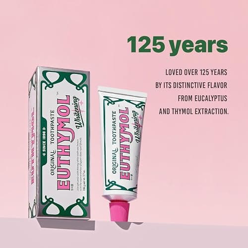 Euthymol Original Whitening Toothpaste 75ml (1) – Made in Korea – 9.6X Whiter Teeth – Double Action – Fluoride & Vitamin E – Fights Cavities & Gingivitis – Non-GMO, Gluten-Free, Recyclable Packaging thumbnail 5